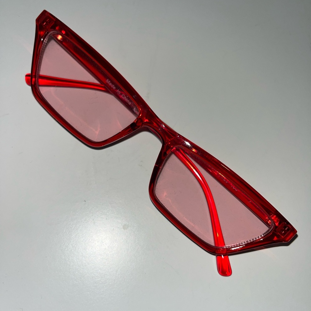 Red Cat-Eye Sunglasses